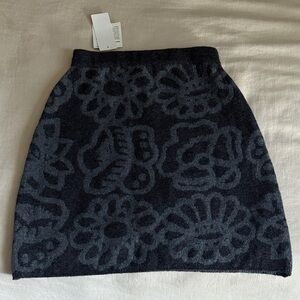 Marimekko Black Floral Pencil Skirt